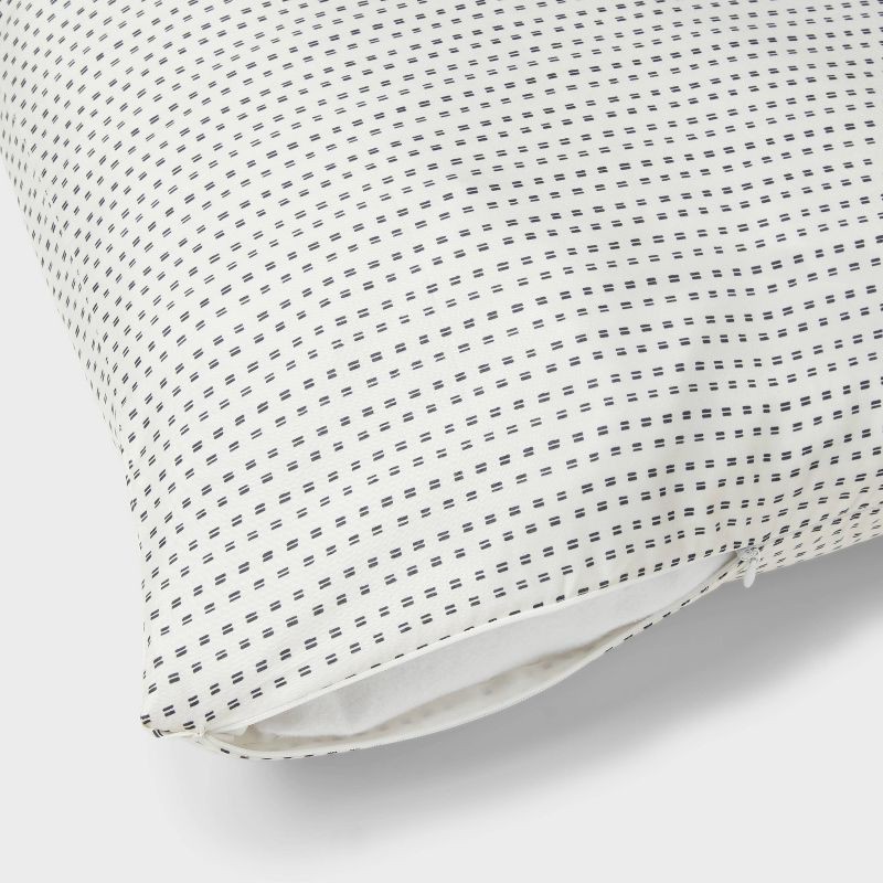 slide 3 of 3, 2pk Body Pillow Cover Microfiber Ivory/Black - Room Essentials™: Zippered, 170 Thread Count, OEKO-TEX Certified, 2 ct