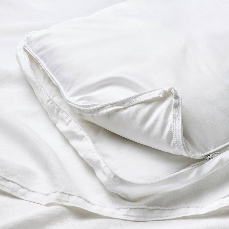 slide 4 of 10, Standard/Queen Soft Customizable Down Alternative Bed Pillow Outer Comfort Cover White - Casaluna™: Hypoallergenic, 300 Thread Count, 1 ct