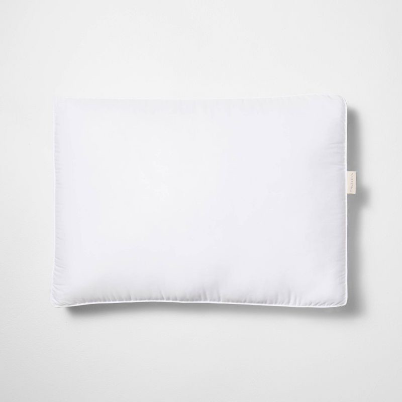 slide 7 of 10, Standard/Queen Soft Customizable Down Alternative Bed Pillow Outer Comfort Cover White - Casaluna™: Hypoallergenic, 300 Thread Count, 1 ct