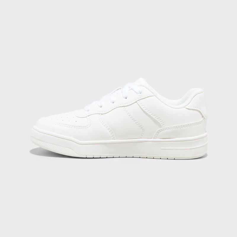 slide 2 of 4, Kids' Benni Court Sneakers - art class™ White 13: Faux Leather, Lace Up, Non Marking Sole, 1 ct