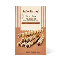 Chocolate Hazelnut Filled Rolled Wafers - 7oz - Favorite Day™