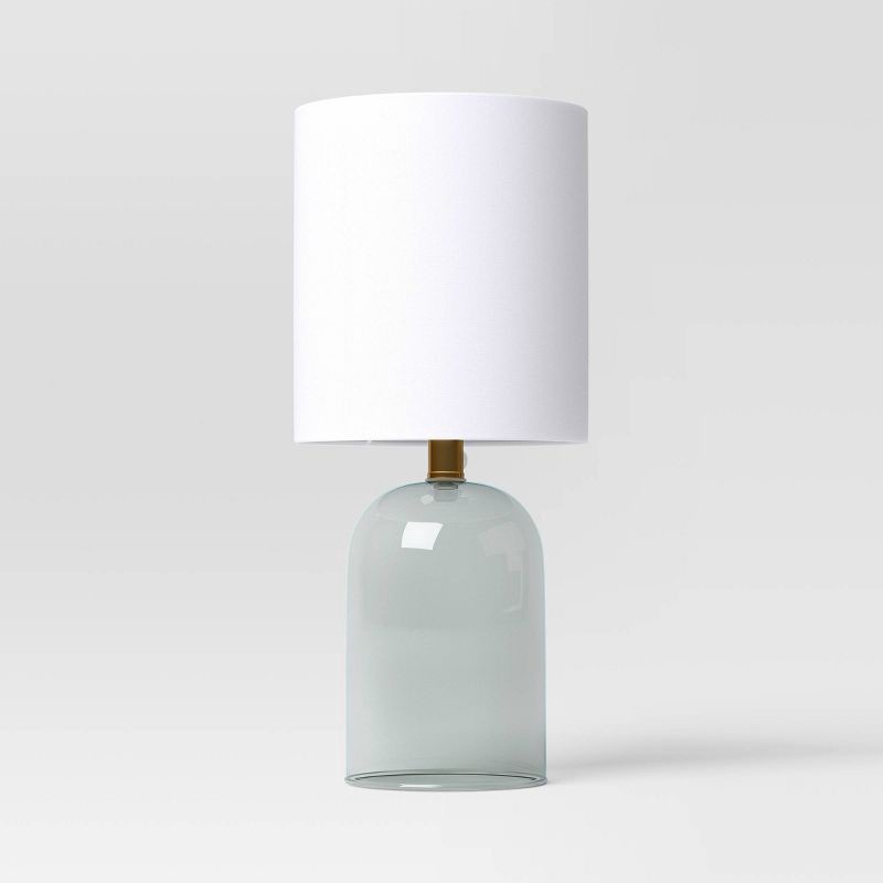 slide 2 of 4, Glass Table Lamp with Open Base - Room Essentials™: ETL Listed, No Assembly, Modern Desk & Bedside Lighting, 1 ct