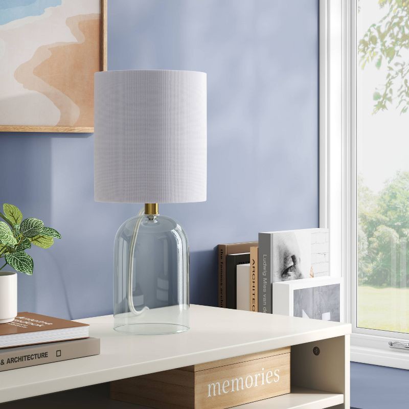 slide 3 of 4, Glass Table Lamp with Open Base - Room Essentials™: ETL Listed, No Assembly, Modern Desk & Bedside Lighting, 1 ct