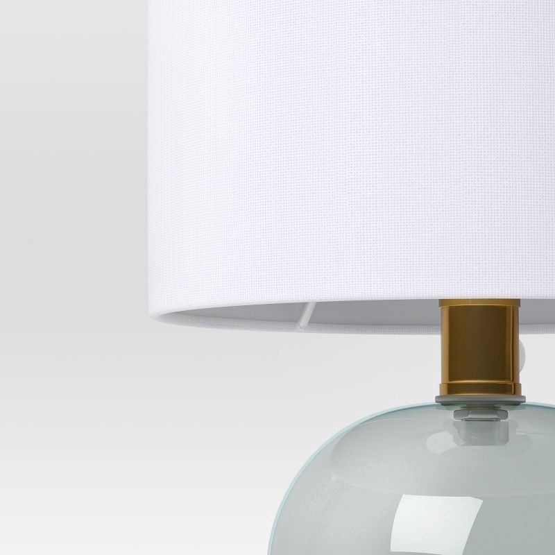 slide 4 of 4, Glass Table Lamp with Open Base - Room Essentials™: ETL Listed, No Assembly, Modern Desk & Bedside Lighting, 1 ct