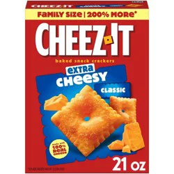 Cheez-It Extra Cheesy Baked Snack Crackers Family Size - 21oz