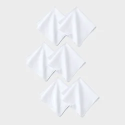 Men's Hankies and Handkerchieves - Goodfellow & Co™ White: Cotton, Lightweight, Double-Stitched, 16"x16"