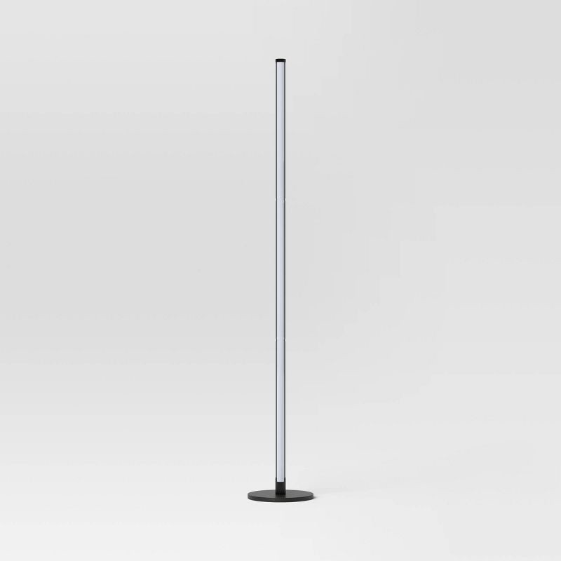 slide 4 of 6, Color Changing LED Floor Lamp with Remote Control Mood and Ambient Lighting Black - Room Essentials™, 1 ct