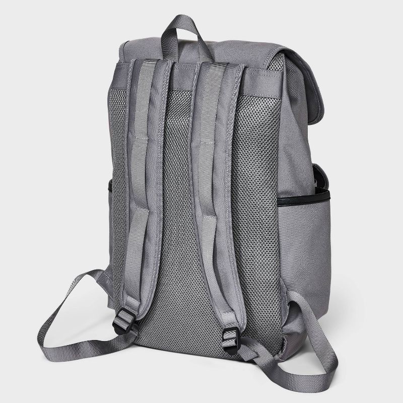 slide 3 of 5, Men's 18.5" Backpack with Buckles - Goodfellow & Co™ Gray, 1 ct