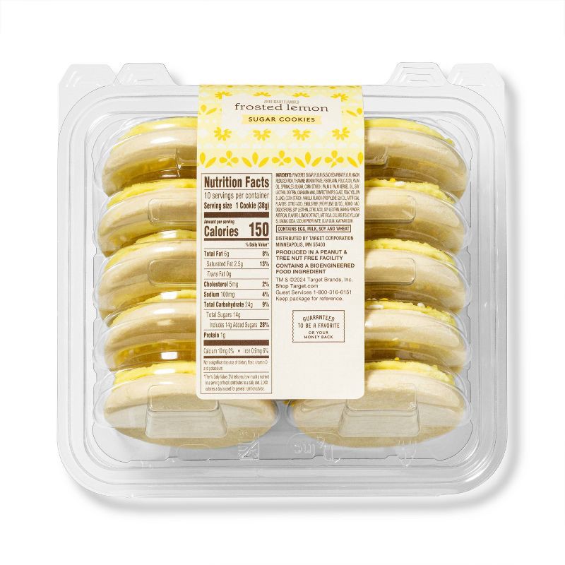 slide 2 of 3, Lemon Frosted Sugar Cookies - 13.5oz/10ct - Favorite Day™, 10 ct; 13.5 oz