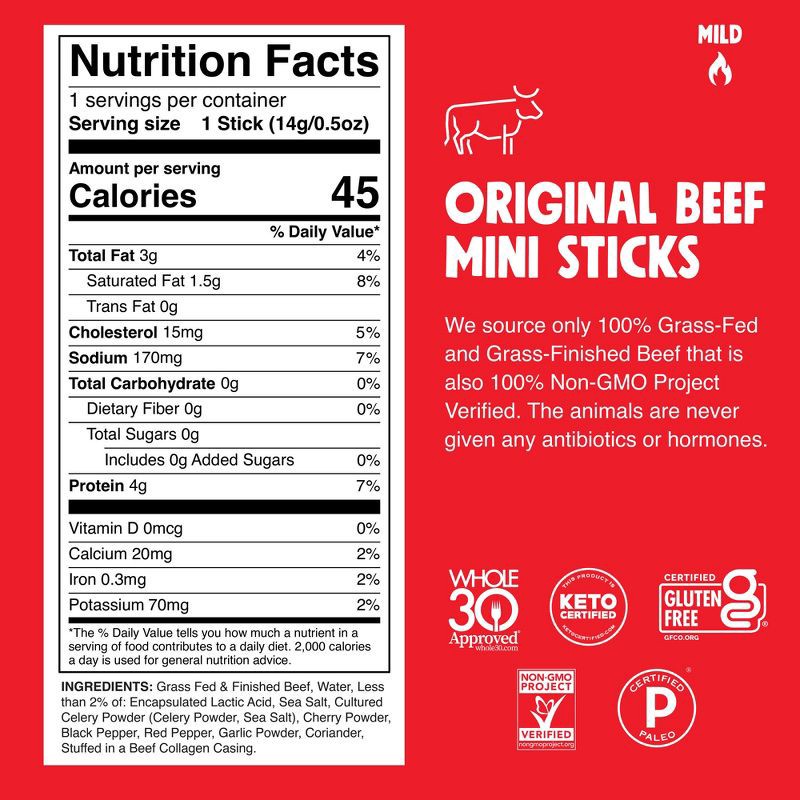 slide 3 of 7, Chomps Snack Sticks Chomps Chomplings Original Beef Mini Sticks - 3oz/6ct, 6 ct; 3 oz