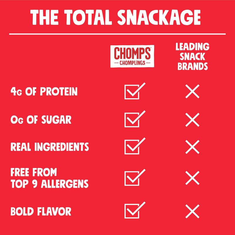 slide 4 of 7, Chomps Snack Sticks Chomps Chomplings Original Beef Mini Sticks - 3oz/6ct, 6 ct; 3 oz
