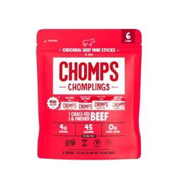 Chomps Snack Sticks Chomps Chomplings Original Beef Mini Sticks - 3oz/6ct