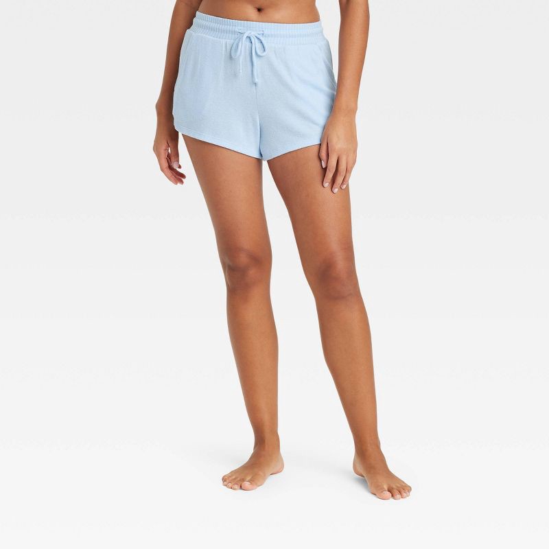 Women's Perfectly Cozy Shorts - Stars Above Blue L 1 ct