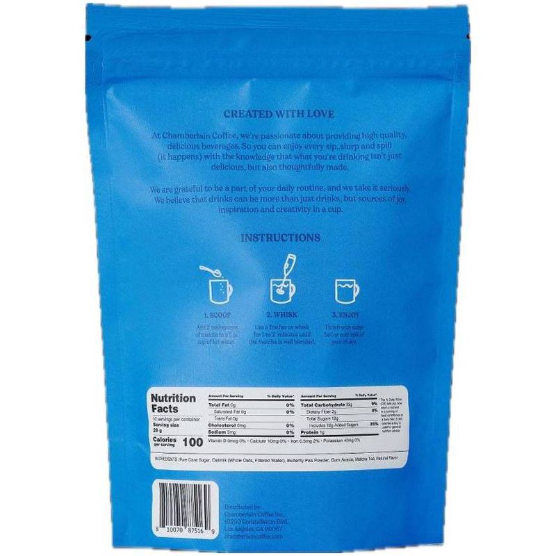 slide 2 of 3, Chamberlain Coffee Blue Matcha Latte with Oatmilk - 10oz, 10 oz