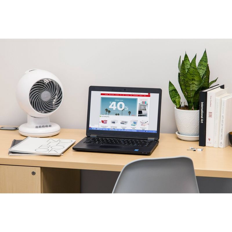 slide 4 of 6, Compact Personal Oscillating Fan White - Woozoo, 1 ct