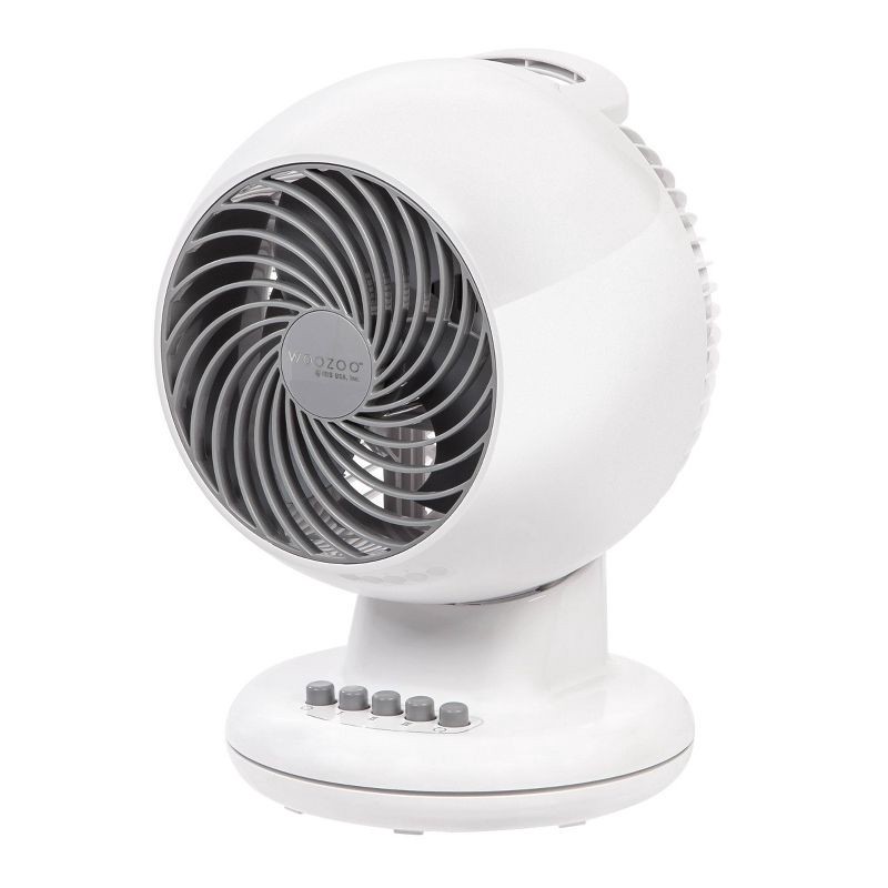 slide 1 of 6, Compact Personal Oscillating Fan White - Woozoo, 1 ct
