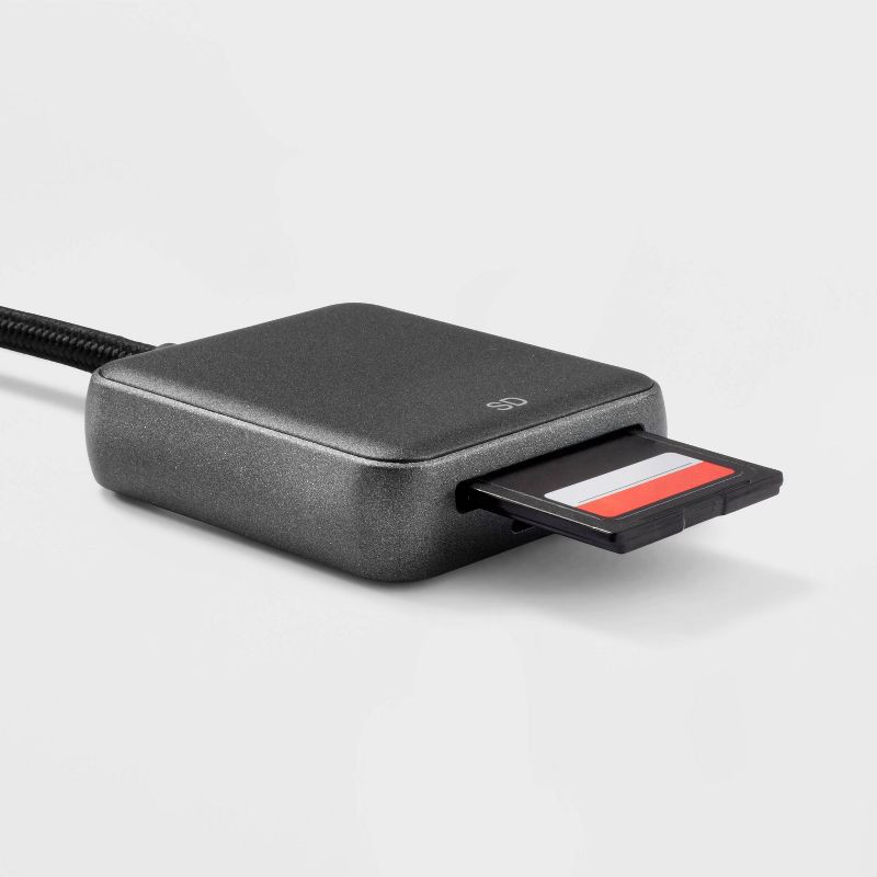 slide 3 of 3, 90MB/s Card Reader - heyday™ Black: USB & USB-C Connectivity, 1 ct