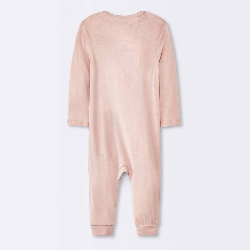 slide 2 of 4, Baby Girls' 2pk Stars So Very Soft Modal Blend Romper - Cloud Island™ Dark Pink 12M: Footless Pajamas, Outfit, 2 ct