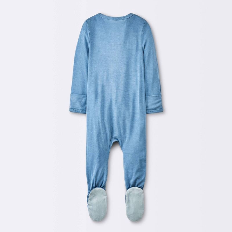 slide 2 of 4, Baby Boys' 2pk So Very Soft Modal Blend Sleep N' Play - Cloud Island™ Light Blue 6-9M: Footed Pajamas, Two-Way Zipper, 2 ct