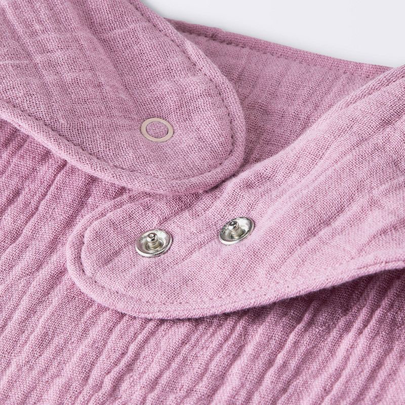 slide 4 of 4, Baby 3pk Muslin Bandana Bib - Cloud Island™ Pink: Cotton Snap Closure, 0-12 Months, 3 ct