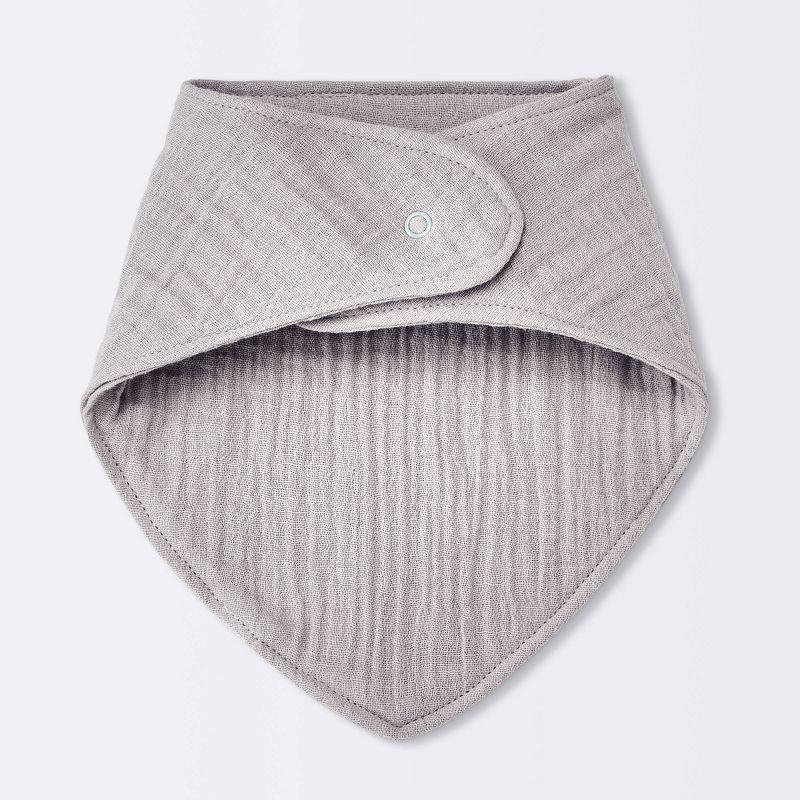 slide 2 of 4, Baby 3pk Muslin Bandana Bib - Cloud Island™ Blue: Cotton Snap Closure, 0-12 Months, 8.75" x 8.75", 3 ct