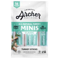 Archer Jerky Country Archer Rosemary Turkey Mini Sticks - 16ct/7.36oz