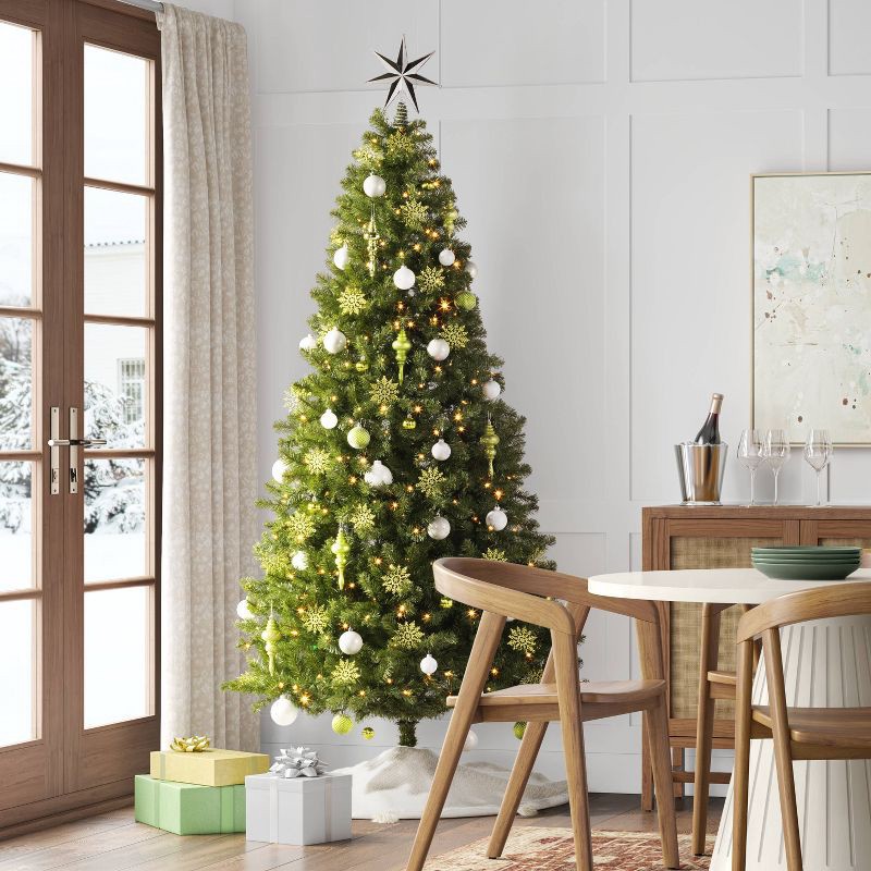 slide 2 of 5, 7.5' Pre-Lit LED Alberta Spruce Artificial Christmas Tree Dual Color Lights - Wondershop™: Electric, Flame-Resistant, Indoor Use, 1 ct