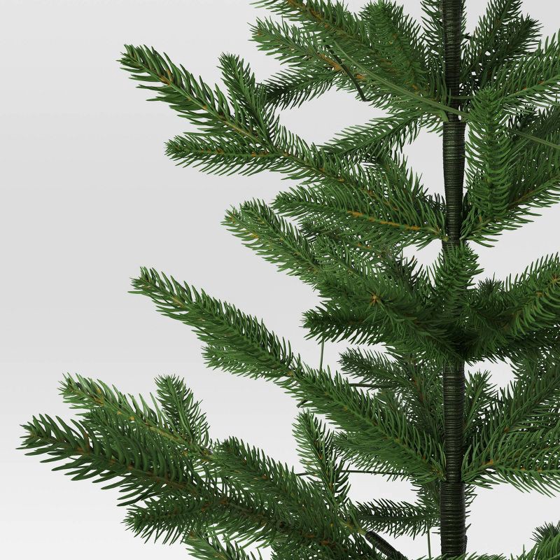 slide 4 of 5, 3' Pre-lit Indexed Balsam Fir Mini Artificial Christmas Tree in Black Pot Warm White Lights - Wondershop™: LED, Battery-Operated, 1 ct