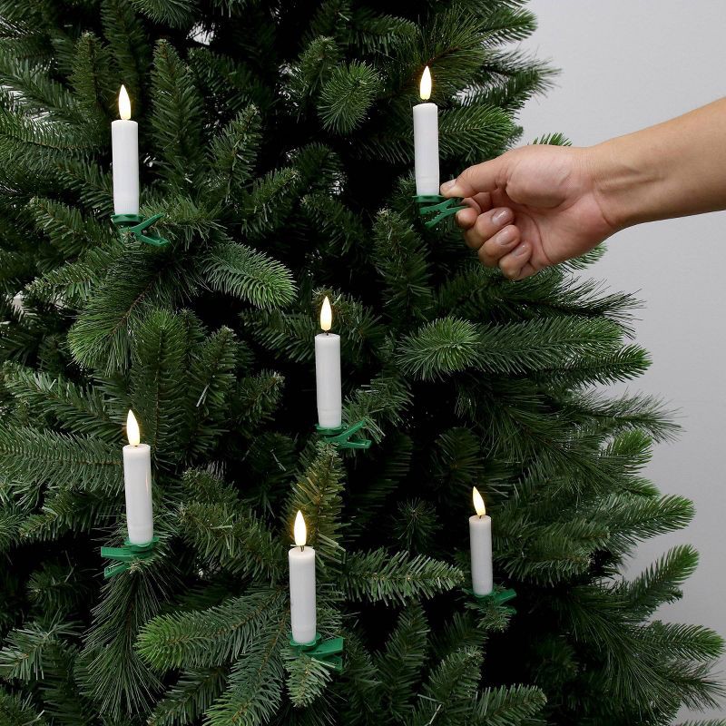 slide 4 of 4, 6pc Remote Controlled Plastic LED Christmas Candolier Set Gold Base - Wondershop™, 6 ct