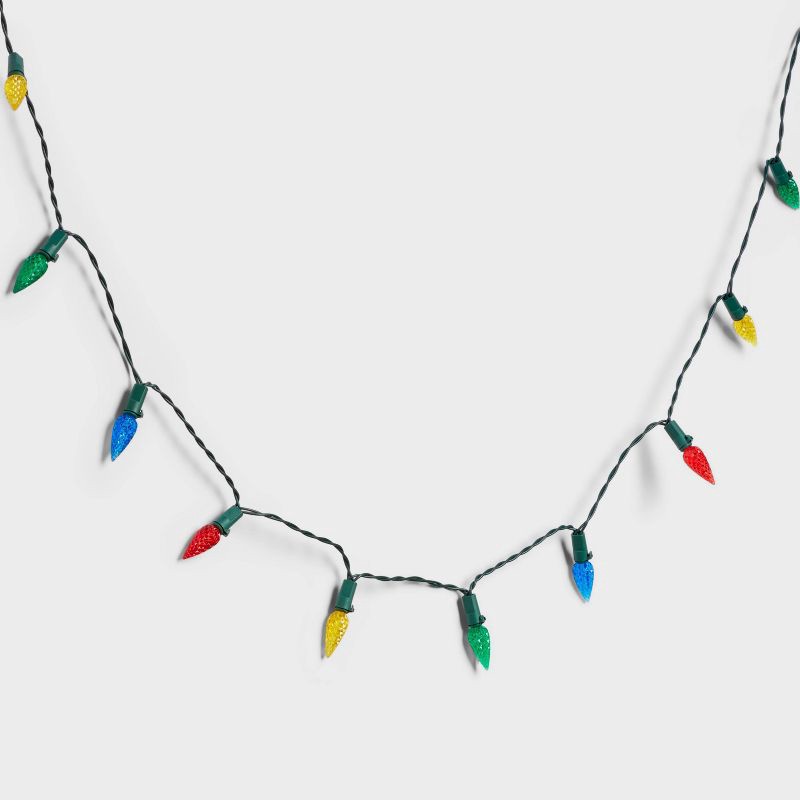 slide 3 of 5, 50ct Solar LED Faceted Christmas Indoor Outdoor String Lights Multicolor with Green Wire - Wondershop™, 50 ct