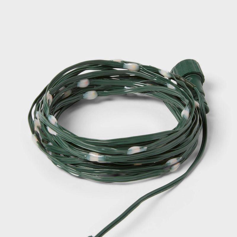 slide 3 of 5, 50ct LED Heavy Duty Dewdrop Christmas Indoor/Outdoor Fairy String Lights Multicolor with Green Wire - Wondershop™, 50 ct