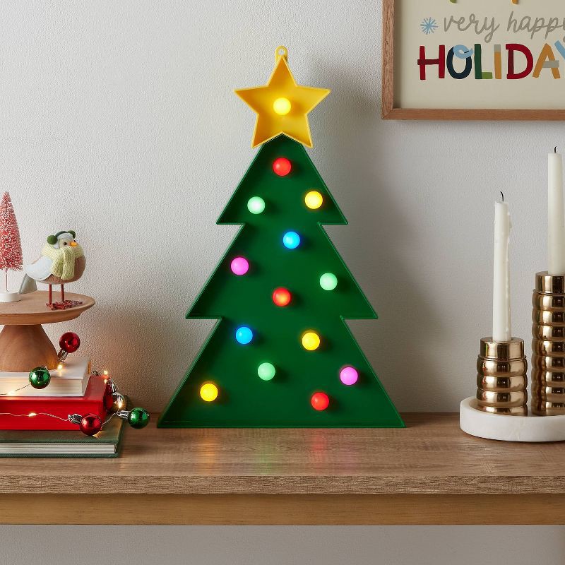 slide 2 of 4, 17" Marquee Christmas Tree Novelty Sculpture Light - Wondershop™, 1 ct