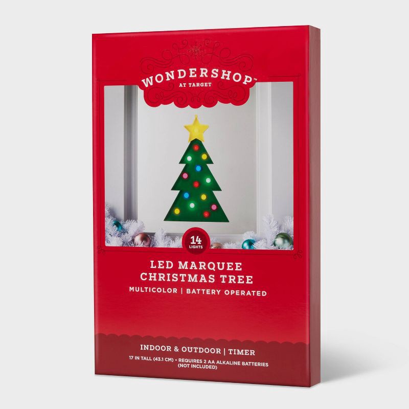 slide 4 of 4, 17" Marquee Christmas Tree Novelty Sculpture Light - Wondershop™, 1 ct
