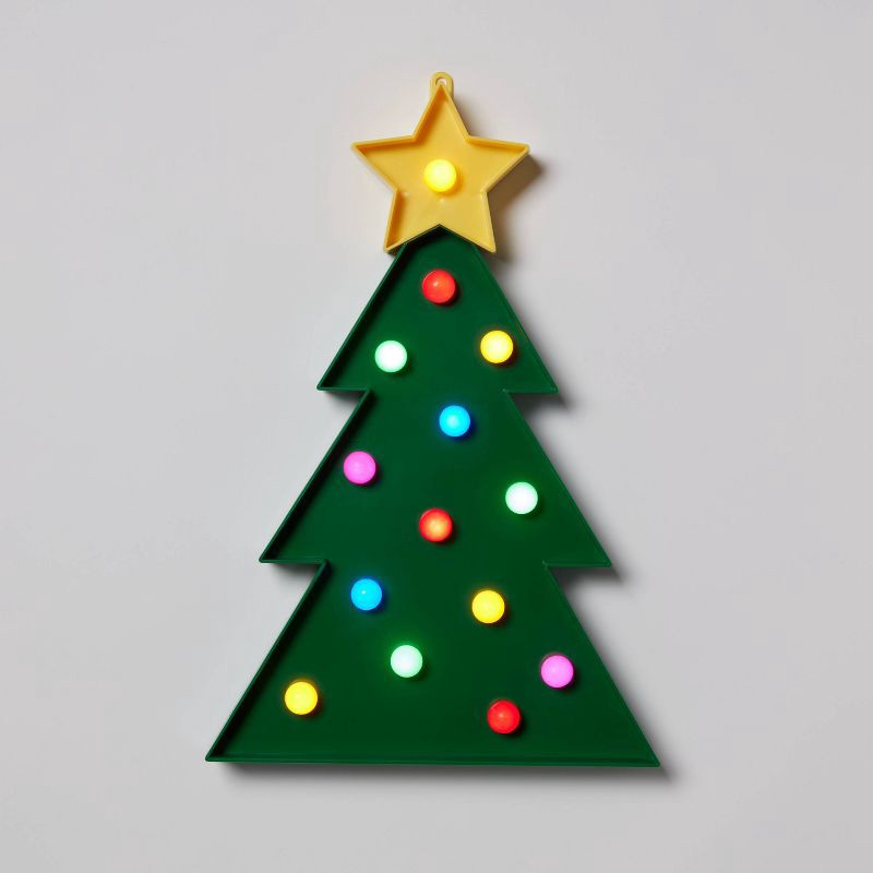 slide 1 of 4, 17" Marquee Christmas Tree Novelty Sculpture Light - Wondershop™, 1 ct