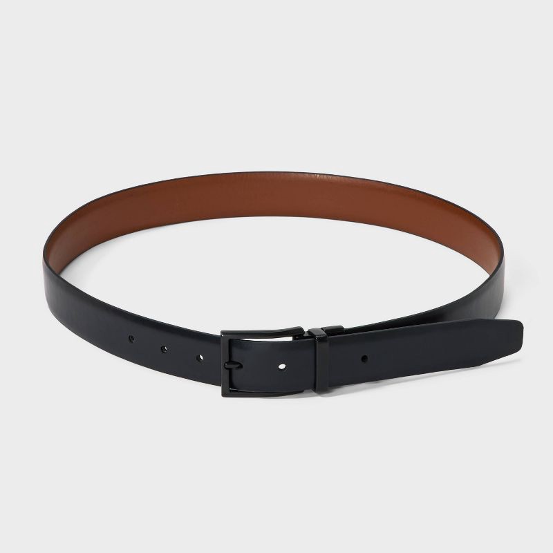 slide 3 of 4, Men's Two-in-One Reversible Dress Belt - Goodfellow & Co™ Brown XL, 1 ct