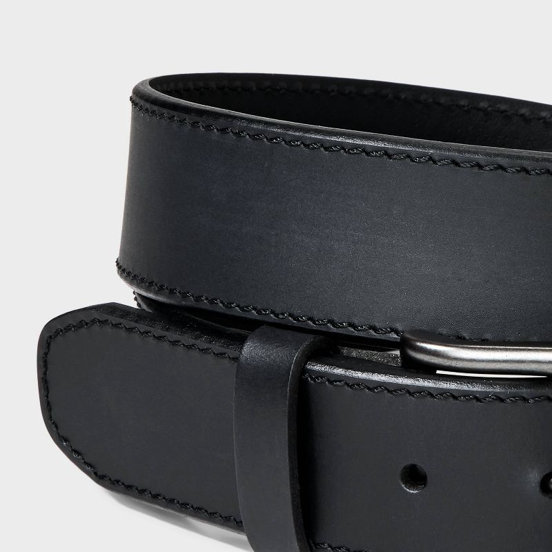 slide 3 of 3, Men's Casual Everyday Classic Harness Buckle Belt - Goodfellow & Co™ Black L, 1 ct