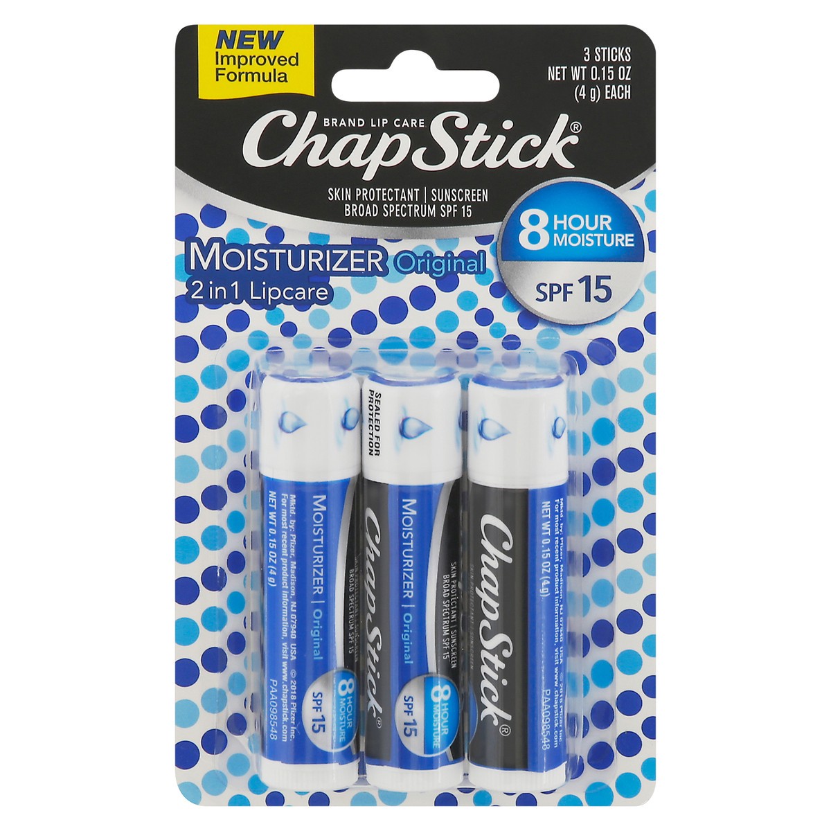 slide 11 of 11, ChapStick Moisturizer Original Lip Balm Tubes - 0.15 Oz (Pack of 3), 0.45 oz