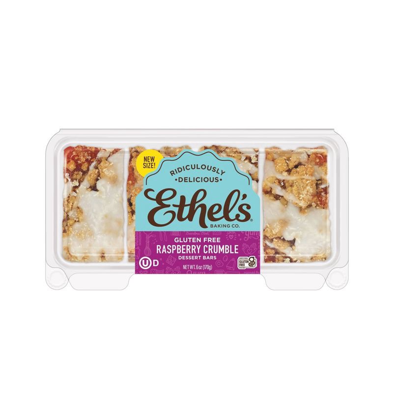 slide 1 of 5, Ethel's Baking Co. Gluten Free Raspberry Crumble Dessert Bar - 6oz/4ct, 4 ct; 6 oz