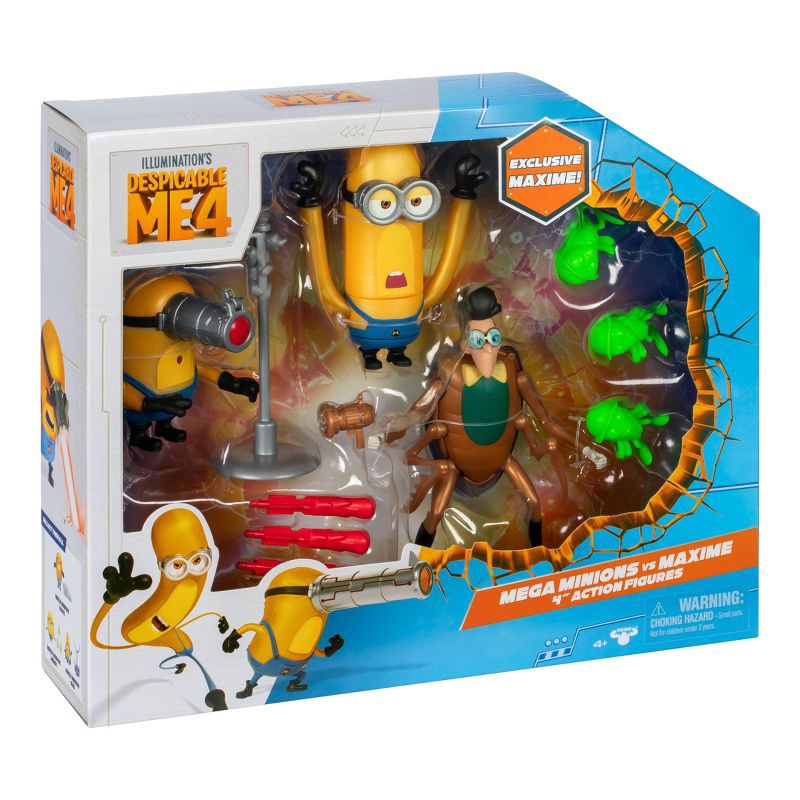 slide 5 of 9, Moose Toys Despicable Me 4 Mega Minions vs Maxime Action Figure Set, 1 ct