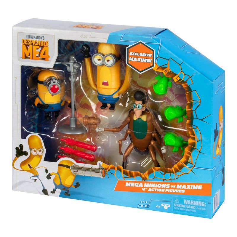 slide 8 of 9, Moose Toys Despicable Me 4 Mega Minions vs Maxime Action Figure Set, 1 ct