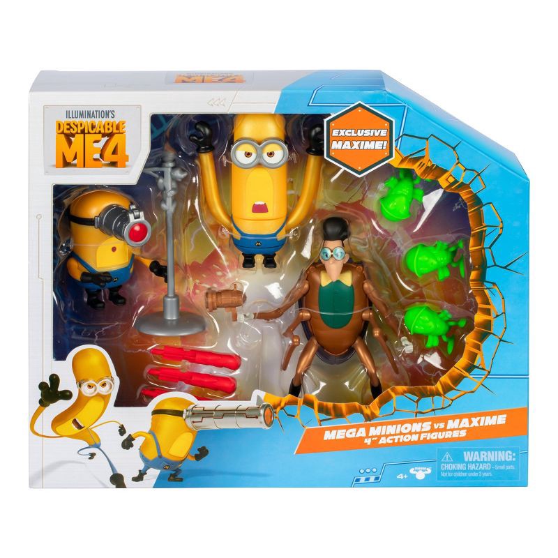 slide 1 of 9, Moose Toys Despicable Me 4 Mega Minions vs Maxime Action Figure Set, 1 ct