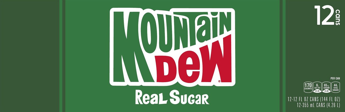 slide 4 of 4, Mountain Dew Throwback Soda, 12 ct; 12 fl oz