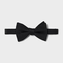 Men's Solid Satin Bow Tie - Goodfellow & Co™ Black One Size