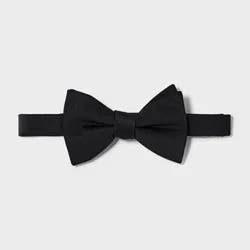 Men's Solid Satin Bow Tie - Goodfellow & Co™ Black One Size