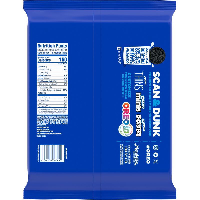 slide 9 of 13, Oreo Chocolate Sandwich Cookies Party Size - 24.16oz, 24.16 oz