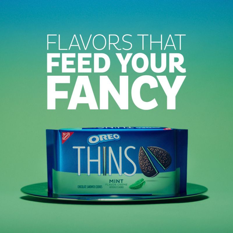 slide 15 of 15, Oreo Thins Mint Creme Chocolate Sandwich Cookies Family Size - 11.78oz, 11.78 oz