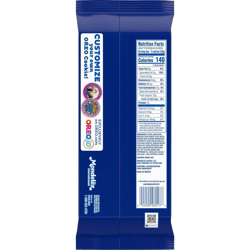 slide 10 of 15, Oreo Thins Mint Creme Chocolate Sandwich Cookies Family Size - 11.78oz, 11.78 oz