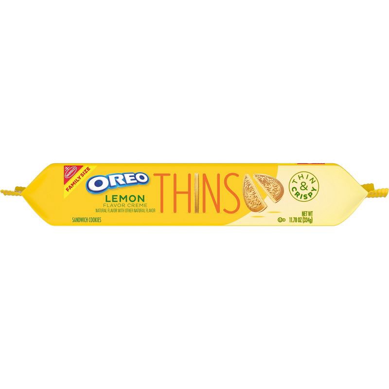 slide 13 of 14, Oreo Thins Lemon Creme Sandwich Cookies Family Size - 11.78oz, 11.78 oz