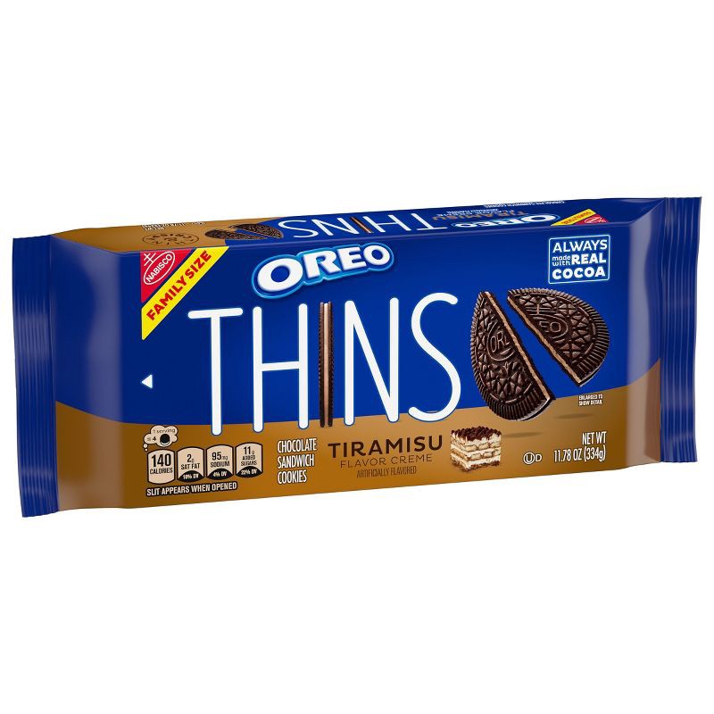 slide 8 of 14, Oreo Thins Tiramisu Cookies Family Size - 11.78oz, 11.78 oz