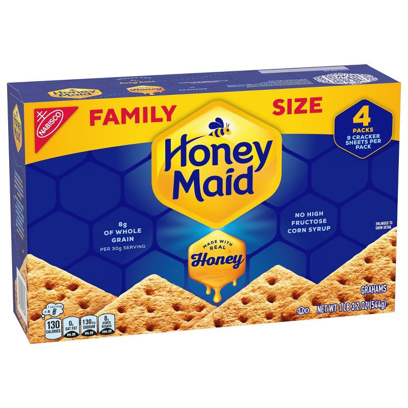 slide 7 of 13, Honey Maid Graham Crackers Lunch Snacks Family Size - 19.2oz, 19.2 oz